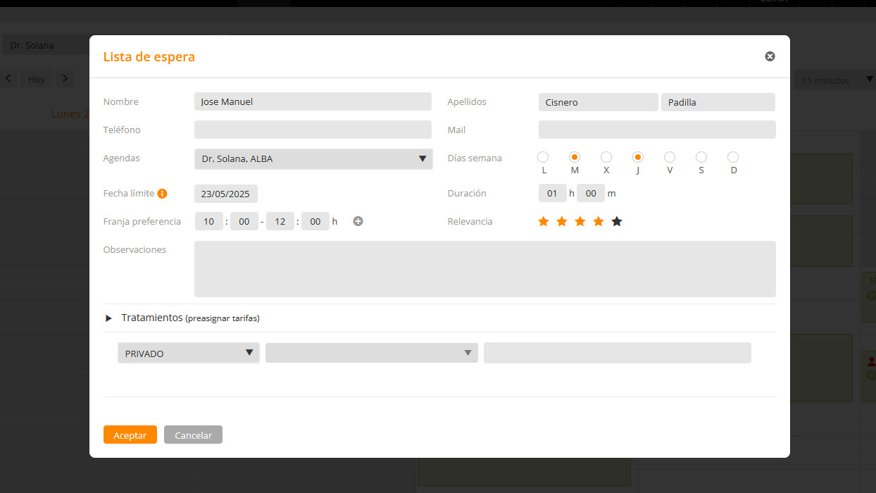 Agenda software fisitorapia